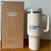 Isolierter Edelstahl Reisebecher – 40oz Großer Becher Mit Griff, Auslaufsicherem Deckel & Strohhalm