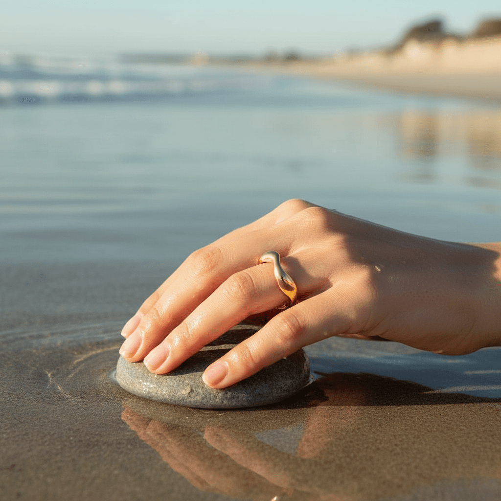 MARILUX – Anillo ajustable con diseño oceánico