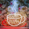 LED-Neon Kaffeetassen-Wandlicht