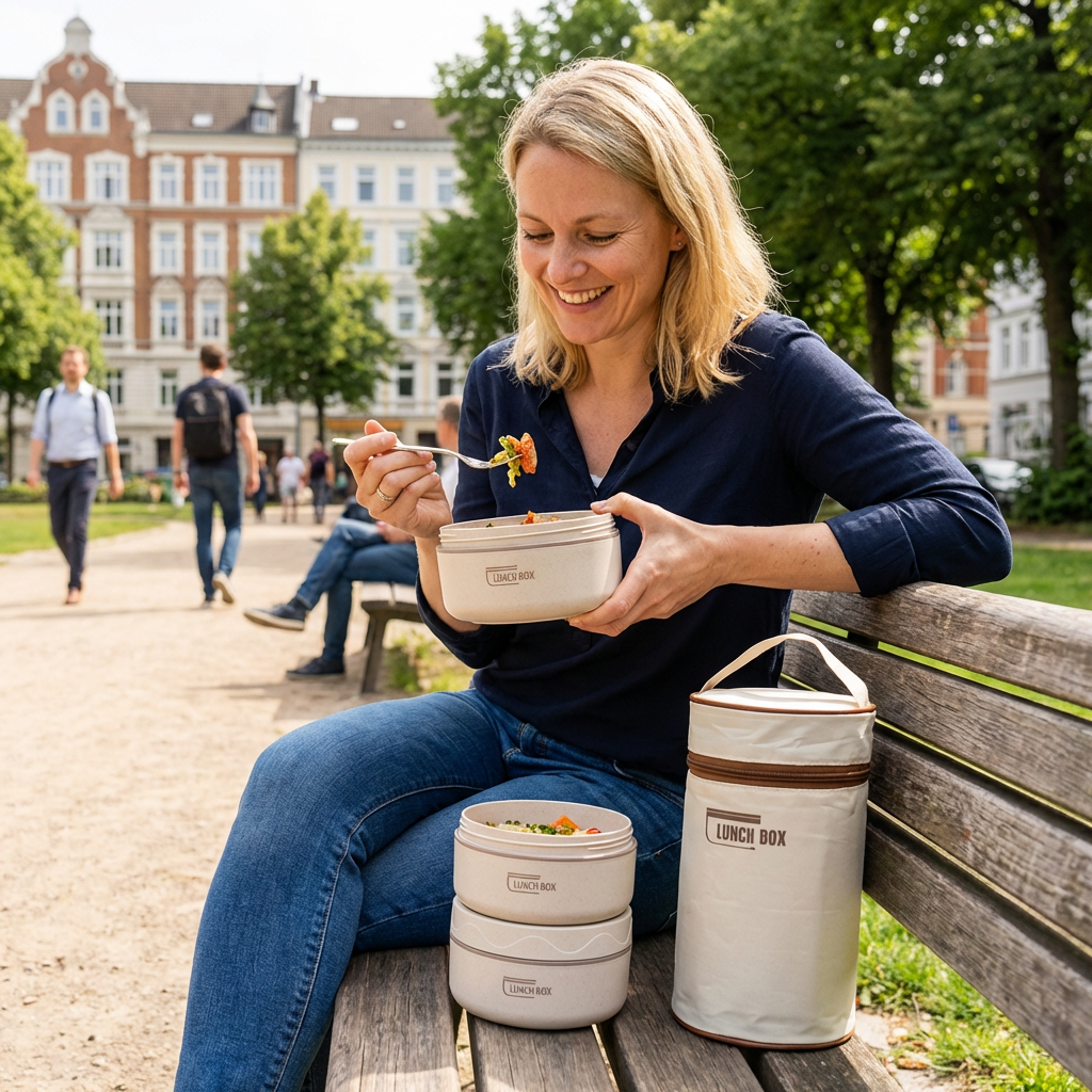 3-teiliges Lunchbox Set – Isoliert, Auslaufsicher und praktisch für unterwegs