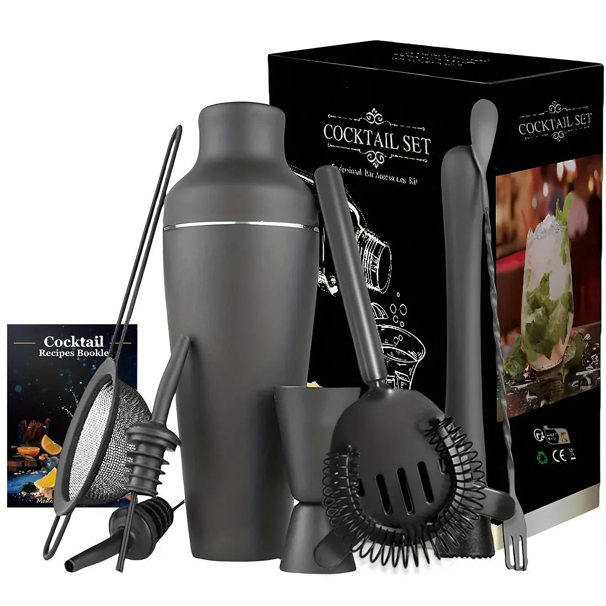 Professionelles Cocktail-Set – Edelstahl Barkeeper Set für perfekte Drinks