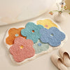 FlorSoft - Alfombrilla de baño extra absorbente con diseño de flores