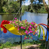 Hängende Pflanzenschale – Bunte Hühner Design Gartendeko-2