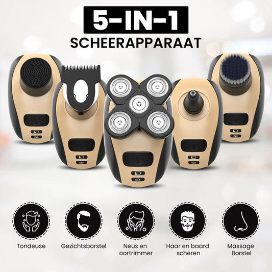 Rasoio da uomo 5-in-1 – Rasatura liscia senza irritazioni cutanee e con accessori multifunzionali