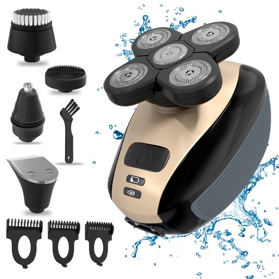 Rasoio da uomo 5-in-1 – Rasatura liscia senza irritazioni cutanee e con accessori multifunzionali