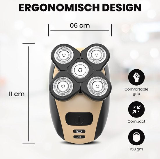 Rasoio da uomo 5-in-1 – Rasatura liscia senza irritazioni cutanee e con accessori multifunzionali
