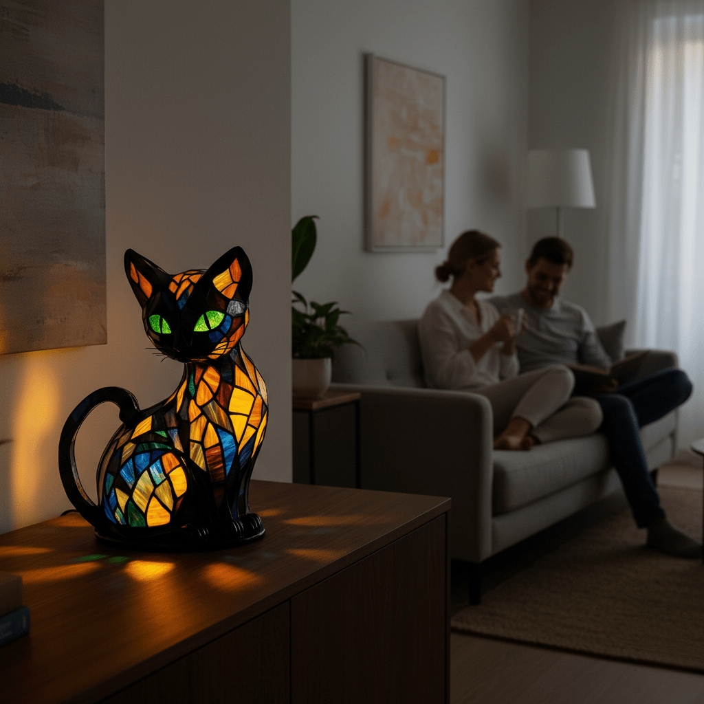 LUNACAT – LED-Katzen-Nachtlampe mit sanftem Licht & verspieltem Design