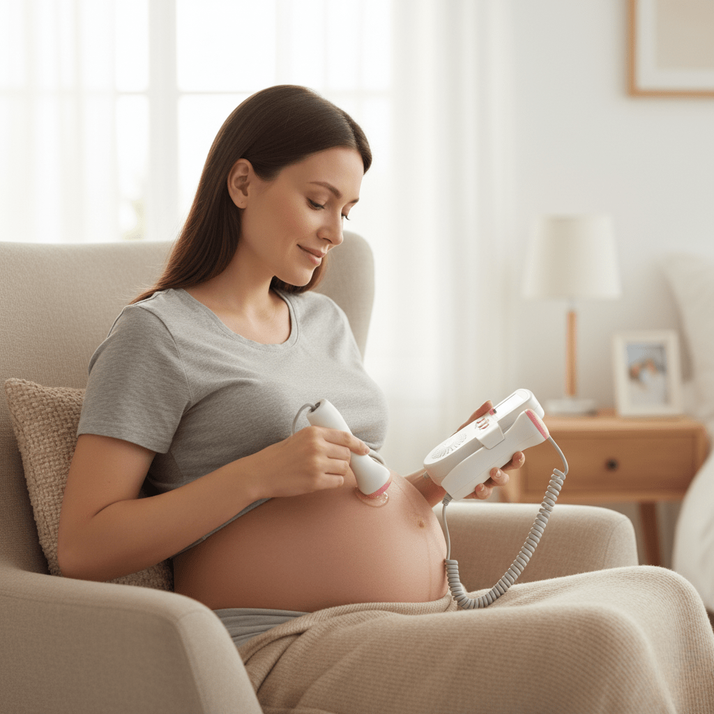 MamiBeat – Kompaktes Babyherz-Messgerät mit digitalem Display für präzise Kontrolle