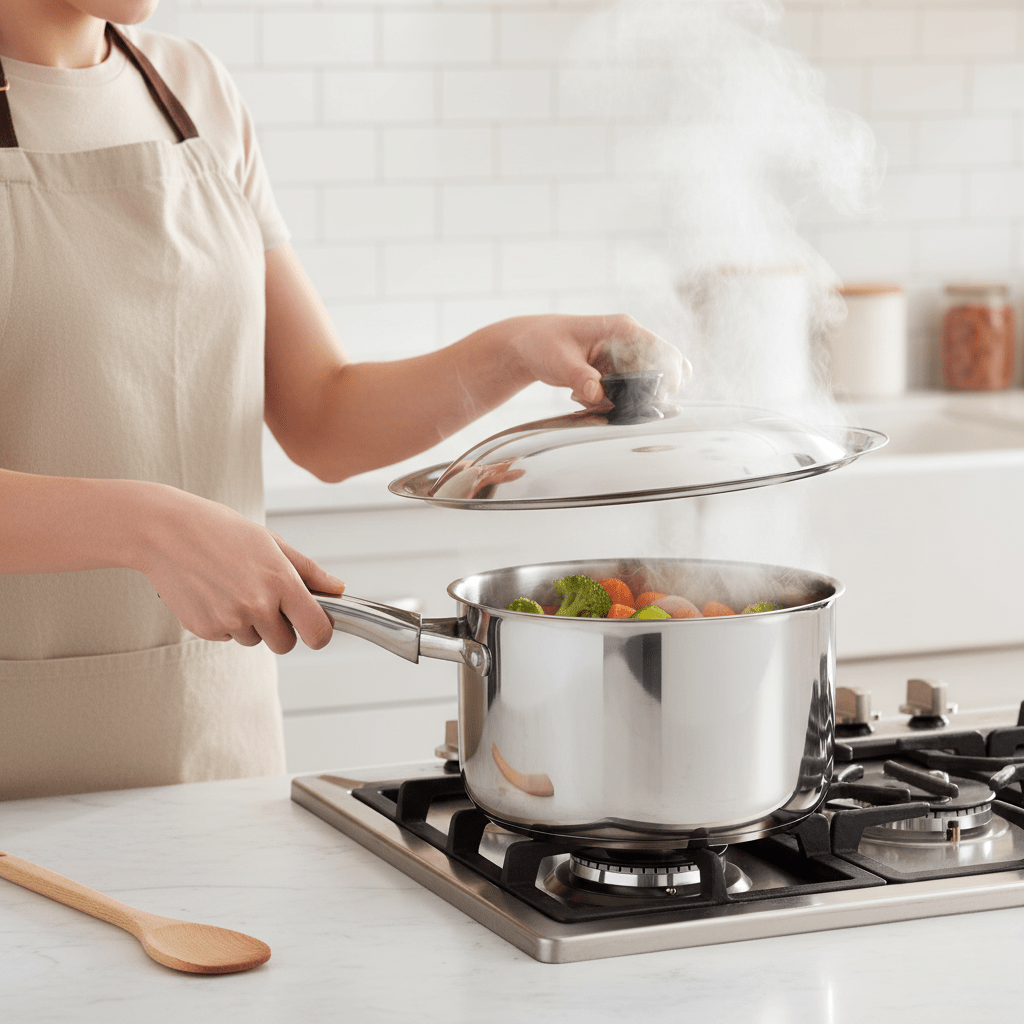 CookShield – Edelstahl-Deckel für vielseitige Küchennutzung und perfektes Garen