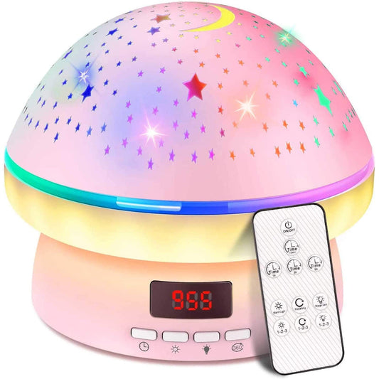 GLOWLIGHT – Projecteur d'étoiles magique avec 16 couleurs et minuterie pour enfants
