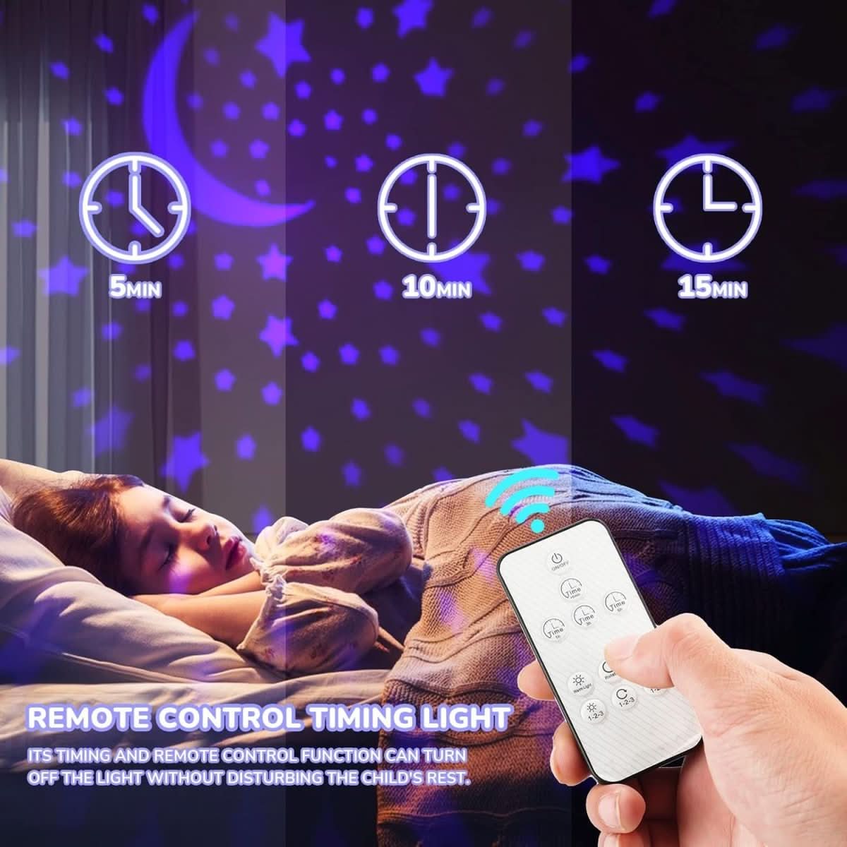 GLOWLIGHT – Magischer Sternenprojektor mit 16 Farben & Timer für Kinder