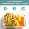 GLASSAFE SET DE RANGEMENT – Ensemble de rangement en verre 35 pièces avec couvercles à clipser et coupelles à dips pour préparation de repas et stockage