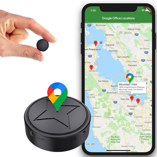 RASTREADOR GPS INTELIGENTE – Rastreador GPS compacto con localización en tiempo real y imán para objetos de valor, mascotas y vehículos