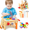 WoodCraft Boîte à outils pour enfants – Coffret d'outils en bois pour jeu créatif et développement moteur dès 6 mois
