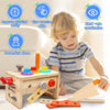 WoodCraft Boîte à outils pour enfants – Coffret d'outils en bois pour jeu créatif et développement moteur dès 6 mois