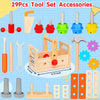 WoodCraft Boîte à outils pour enfants – Coffret d'outils en bois pour jeu créatif et développement moteur dès 6 mois