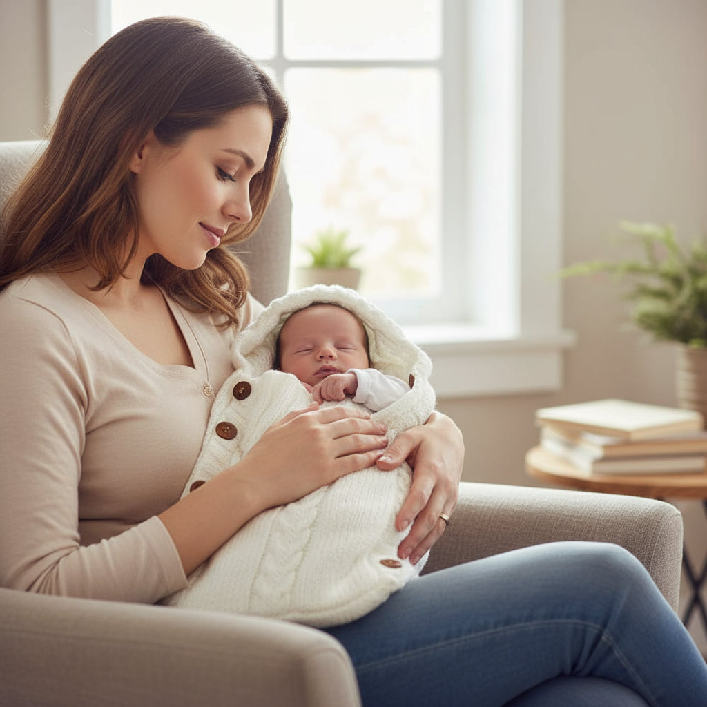 kuscheliger schlafsack Hugnest Baby-Wickel – Neugeborenen-Schlafsack Beige – Wohnish