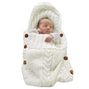 Hugnest Baby Wrap – Kuscheliger Neugeborenen-Schlafsack mit Kapuze in Beige