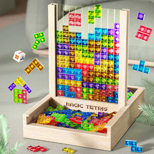 EcoBlock Tetris Board – Puzzle en bois durable pour enfants et adultes