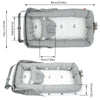 Portable und faltbare Babybett mit Kissen