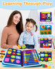 MindZip Activiteitenbord – Montessori leerbord met meer dan 20 activiteiten voor baby's en peuters