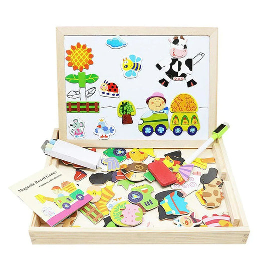 BOARDBOX – Lavagna magnetica e per gessetti per apprendimento creativo
