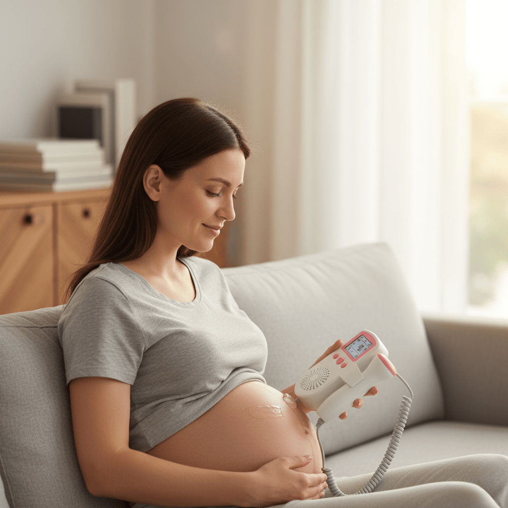 MamiBeat – Kompaktes Babyherz-Messgerät mit digitalem Display für präzise Kontrolle