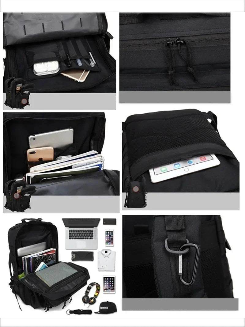 AdventurePack – Zaino tattico da 50 L con scomparto per laptop e protezione antifurto