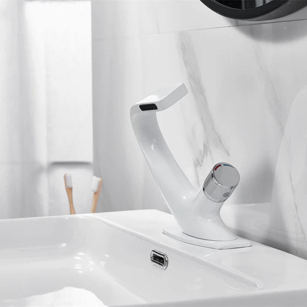 AQUACASCADE waterval-wastafelkraan – elegante eengreepsmengkraan met spa-effect voor uw badkamer