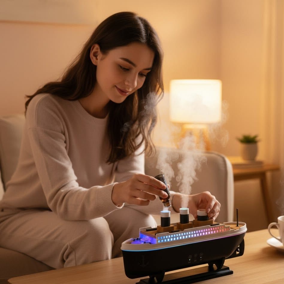 AQUAMIST – Quallen-Luftbefeuchter mit sanftem LED-Licht für eine entspannende Atmosphäre 4
