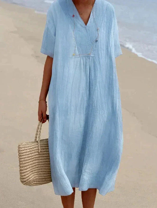 ROBE ARIA – Robe d'été en coton-lin pour un confort ultime