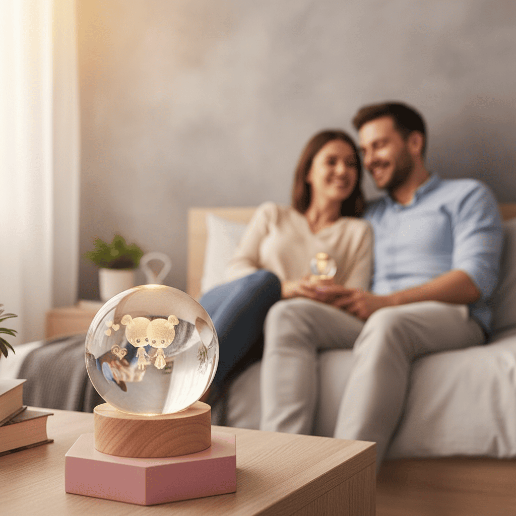 AURASHINE – 3D-LED-Kristalllampe für eine verträumte Nachtatmosphäre 3