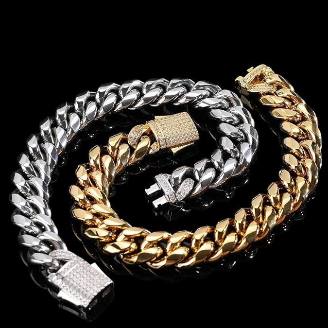 AURELIUS – 18 Karat vergoldetes kubanisches Gliederarmband für Herren 1