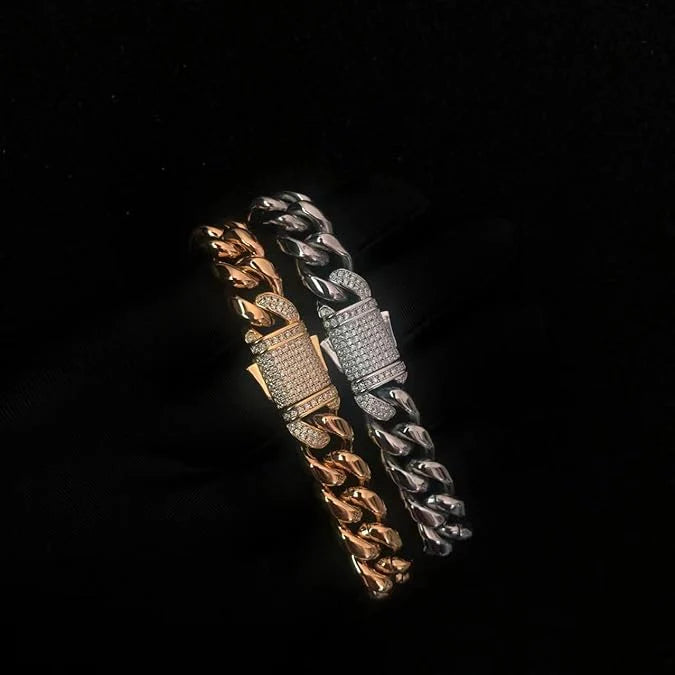 AURELIUS – 18 Karat vergoldetes kubanisches Gliederarmband für Herren 2