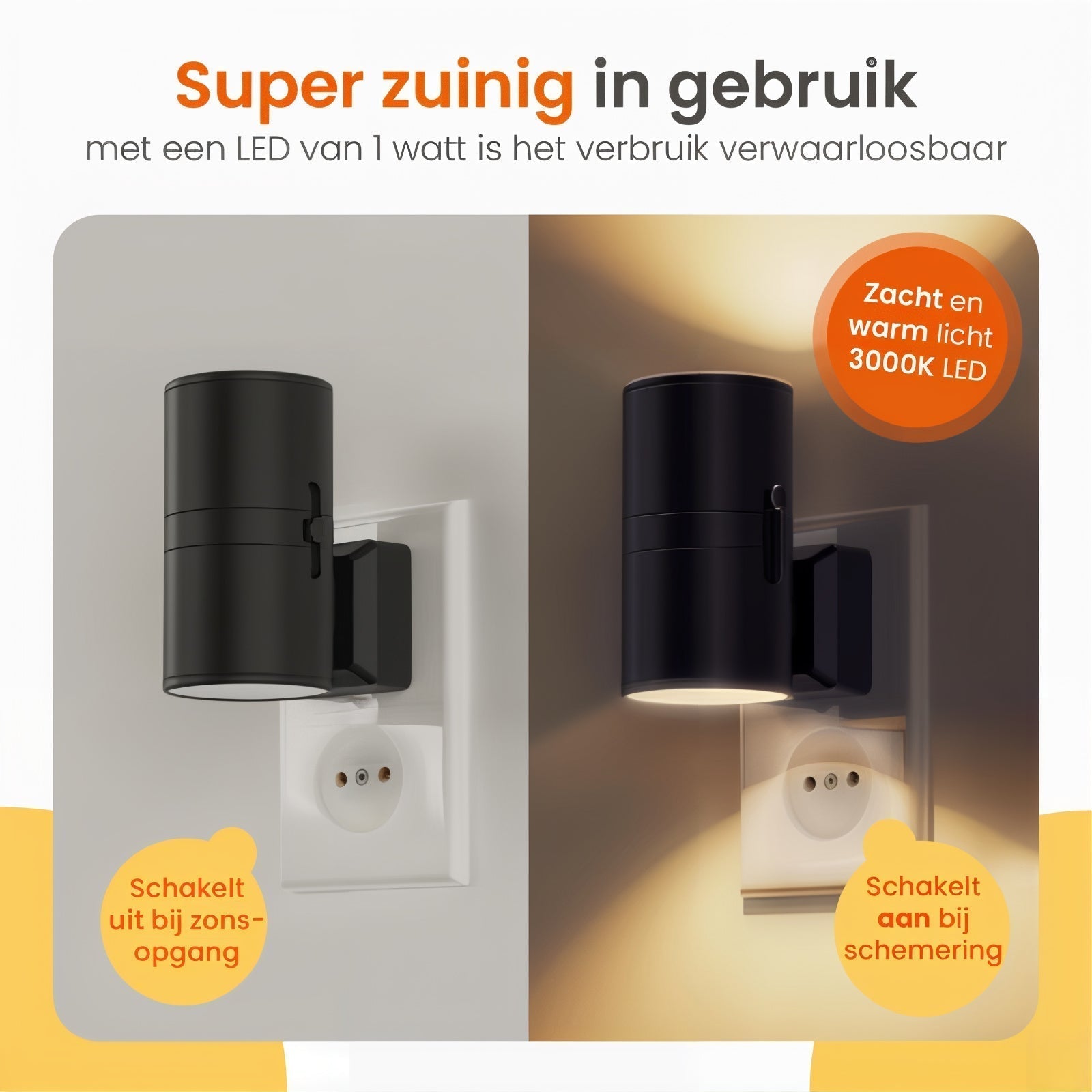 AURORA LED-Nachtlampe – Dimmbares Licht mit Sensor für Schlafzimmer & Flur