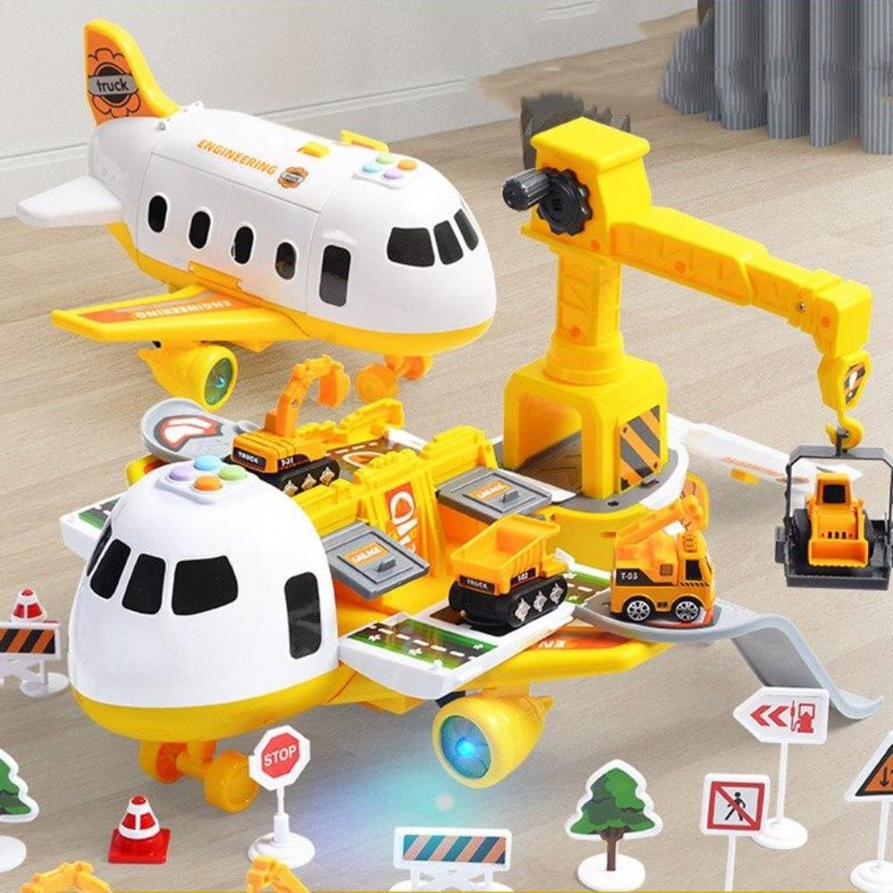Abenteuer-Flugzeug- und Fahrzeug-Spielset für Kinder – Robuste Spielzeugflugzeuge und -autos | Fantasievolles Lernspiel für Kleinkinder und Kinder 2
