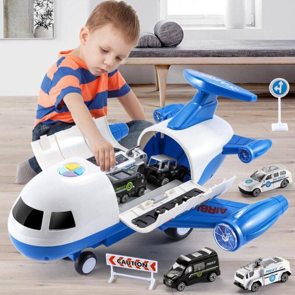 Abenteuer-Flugzeug- und Fahrzeug-Spielset für Kinder – Robuste Spielzeugflugzeuge und -autos | Fantasievolles Lernspiel für Kleinkinder und Kinder 3