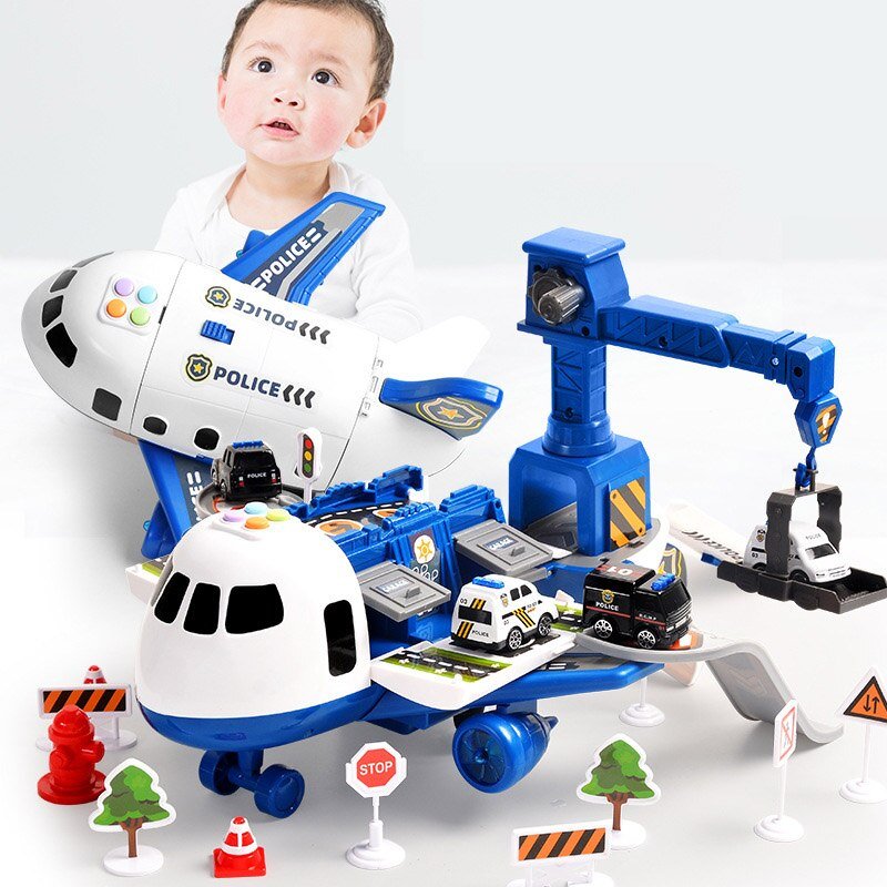 Abenteuer-Flugzeug- und Fahrzeug-Spielset für Kinder – Robuste Spielzeugflugzeuge und -autos | Fantasievolles Lernspiel für Kleinkinder und Kinder 5