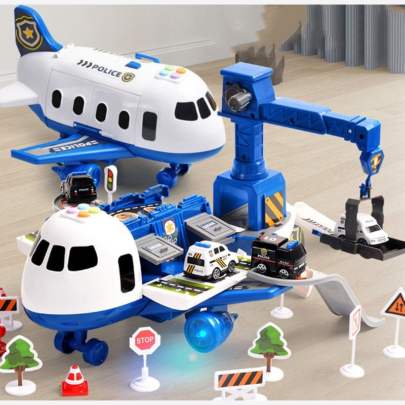 Abenteuer-Flugzeug- und Fahrzeug-Spielset für Kinder – Robuste Spielzeugflugzeuge und -autos | Fantasievolles Lernspiel für Kleinkinder und Kinder 7