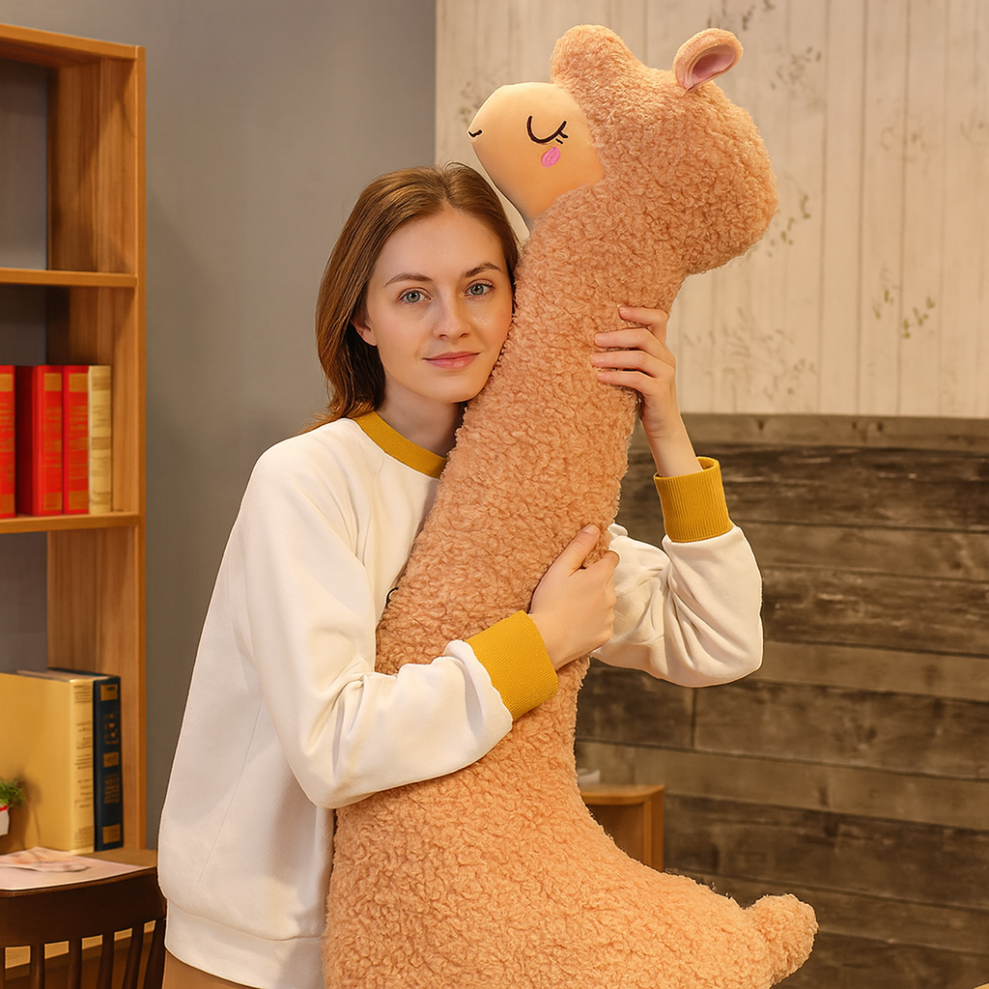 CUDDALPACA – Weiches Alpaka-Plüschtier 130 cm für Kinder & Dekoration