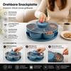 Drehbare Snackplatte mit Fächern – Rotierendes Serviertablett für Snacks & Süßigkeiten