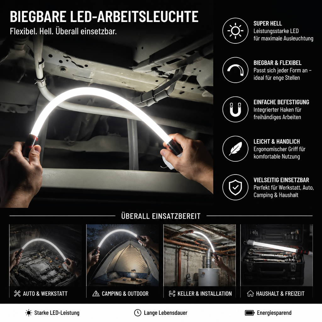 Biegbare LED-Arbeitsleuchte
