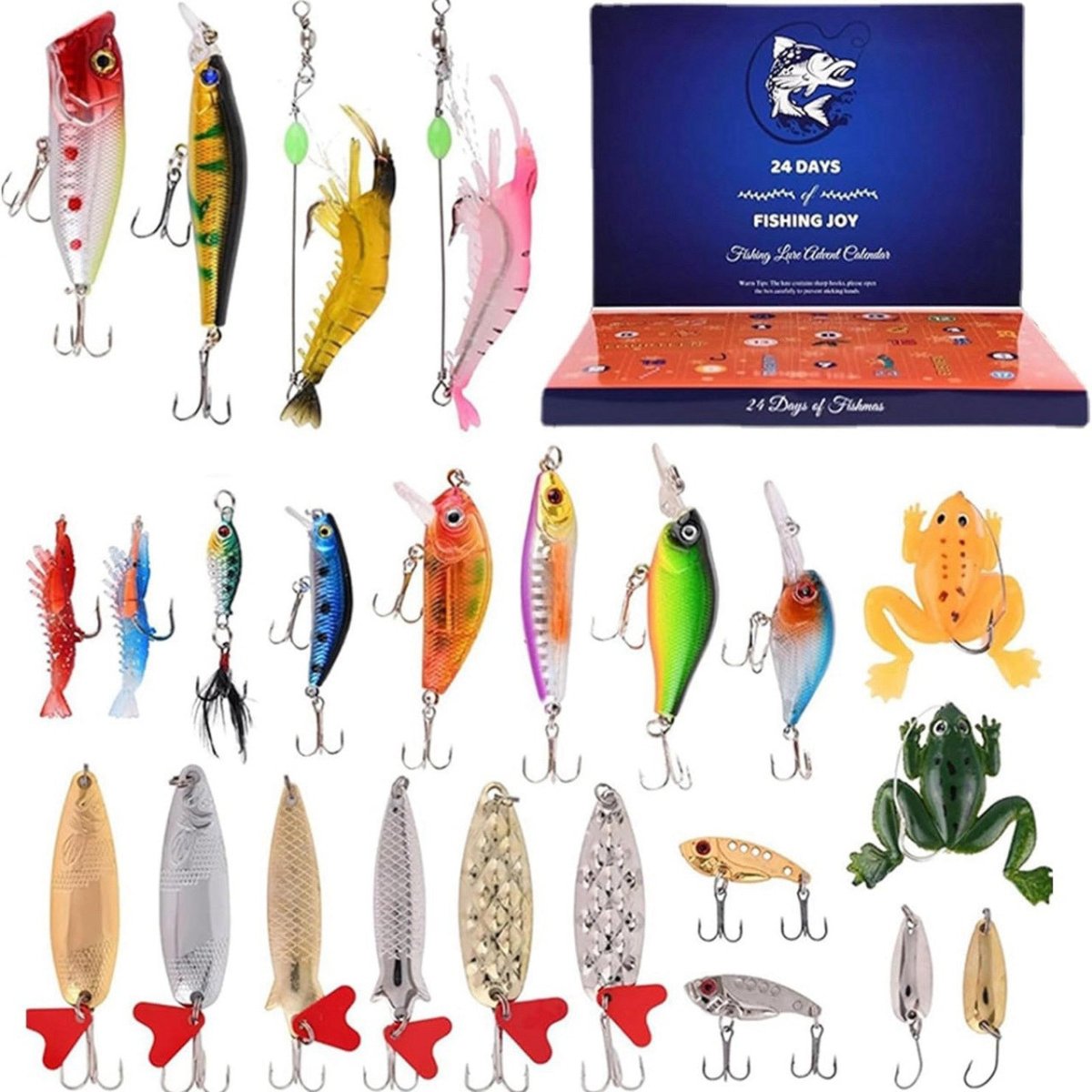 FISHMAS – Set de equipo de pesca para cuenta regresiva de 24 días de Navidad 2025