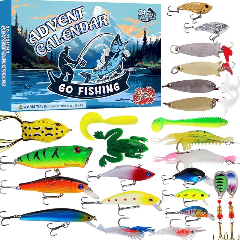 FISHMAS – Set de equipo de pesca para cuenta regresiva de 24 días de Navidad 2025