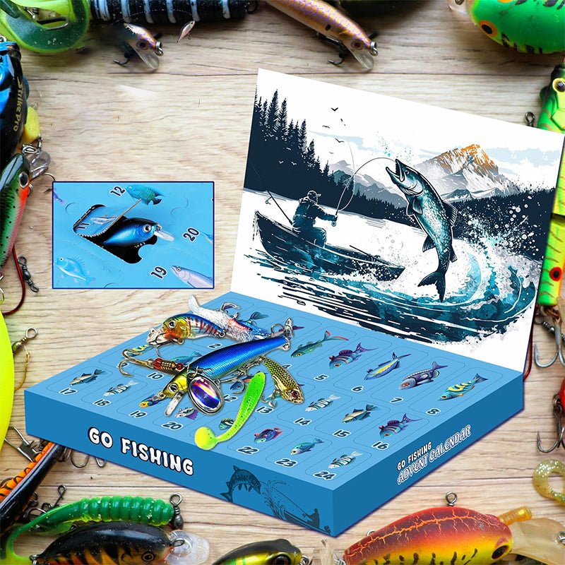 FISHMAS – Set de equipo de pesca para cuenta regresiva de 24 días de Navidad 2025
