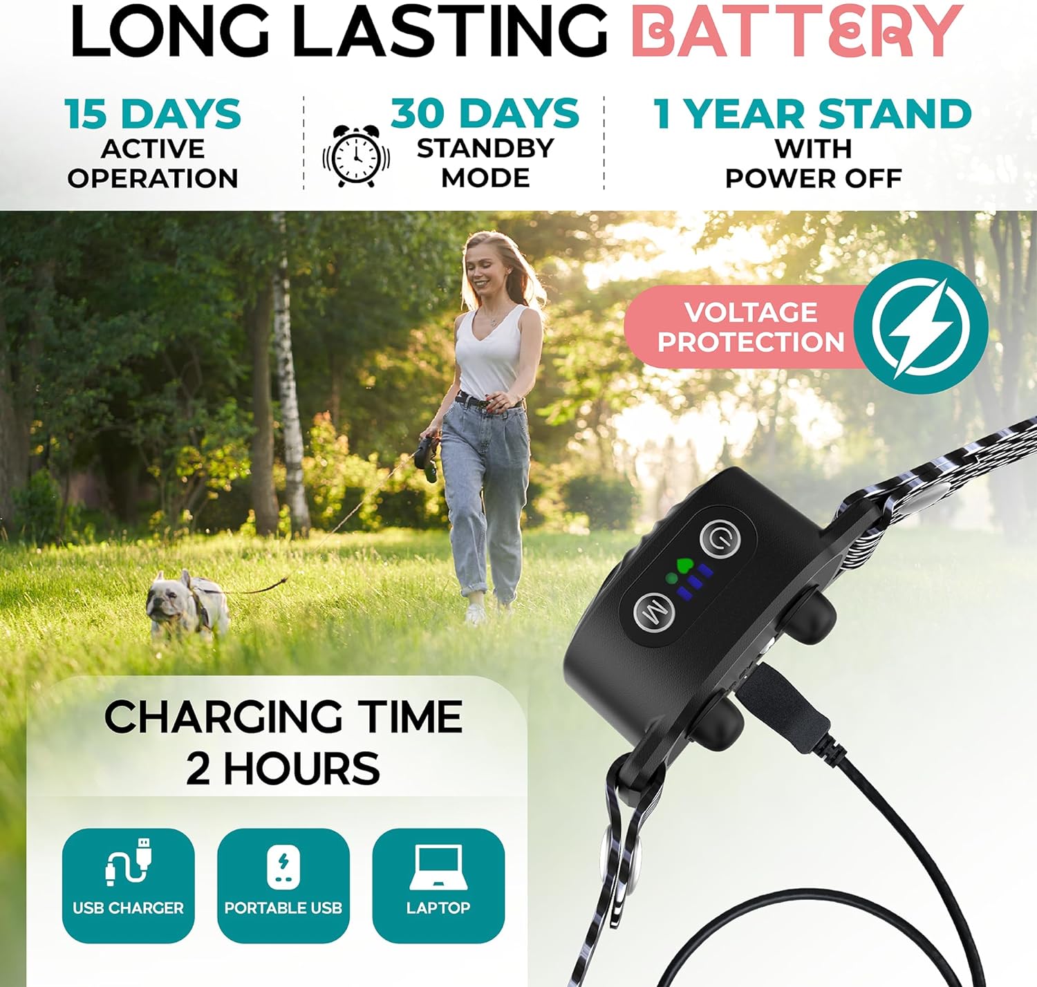 PETCALM Mini – Collier anti-aboiement pour petits chiens avec son et vibration