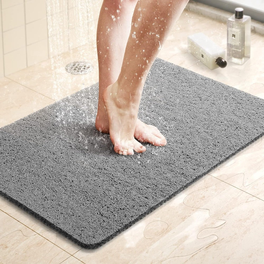 Aqualuxe Tappetino Doccia – Tappetino Antiscivolo con Sistema di Drenaggio e Superficie Morbida come un Luffa
