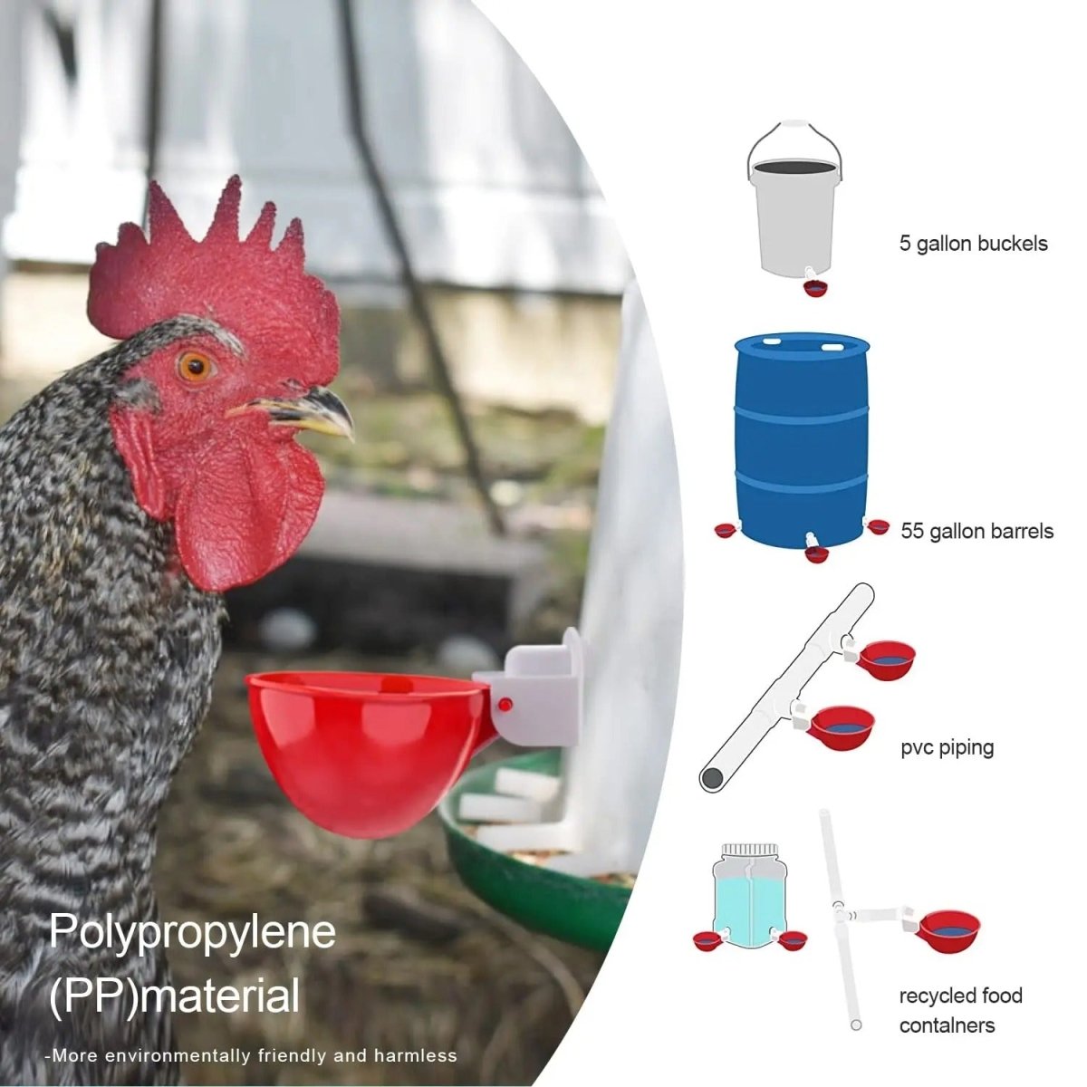 CLUCKFLOW – Abreuvoir automatique pour poulets pour des troupeaux en bonne santé