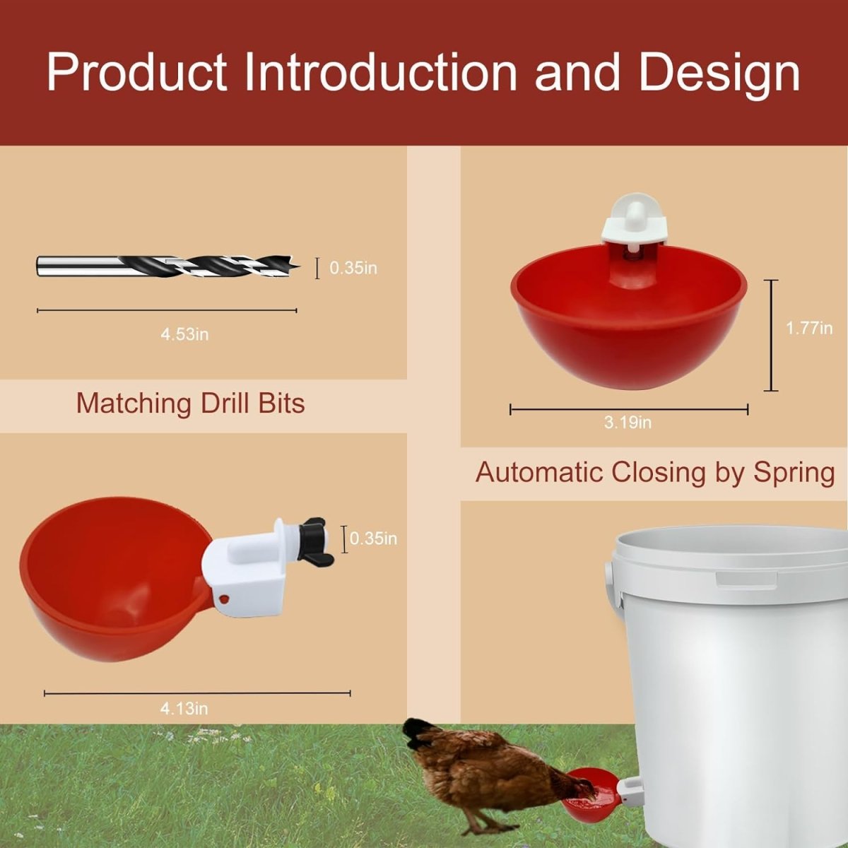 CLUCKFLOW – Abreuvoir automatique pour poulets pour des troupeaux en bonne santé