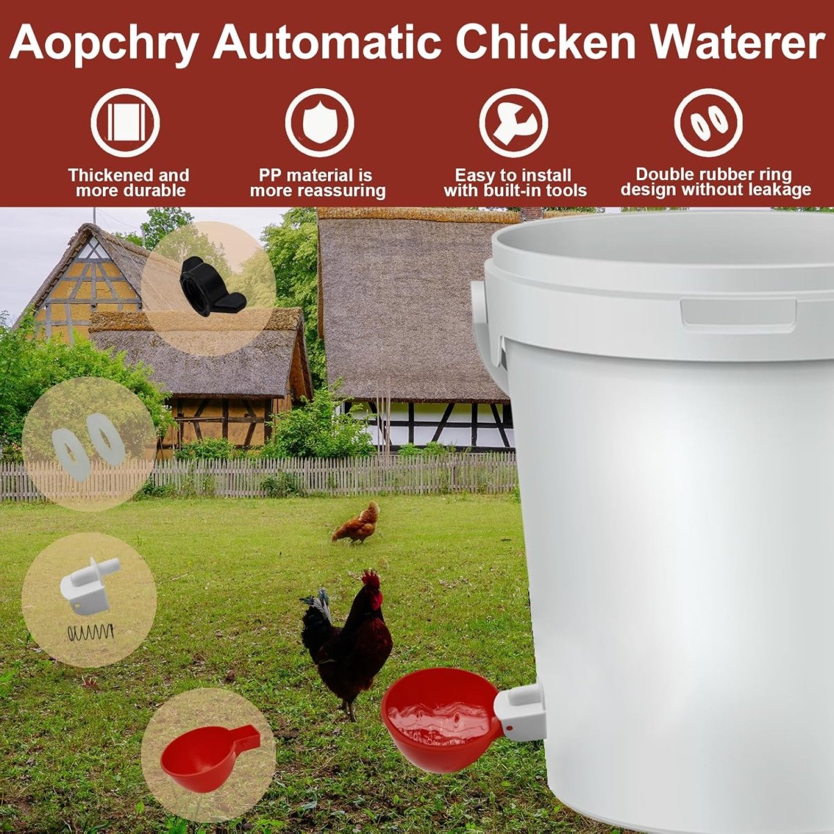 CLUCKFLOW – Abreuvoir automatique pour poulets pour des troupeaux en bonne santé